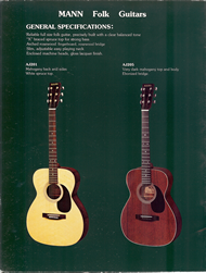 Mann Guitars 80s Catalog Page 2