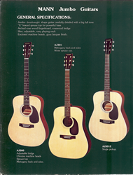 Mann Guitars 80s Catalog Page 4